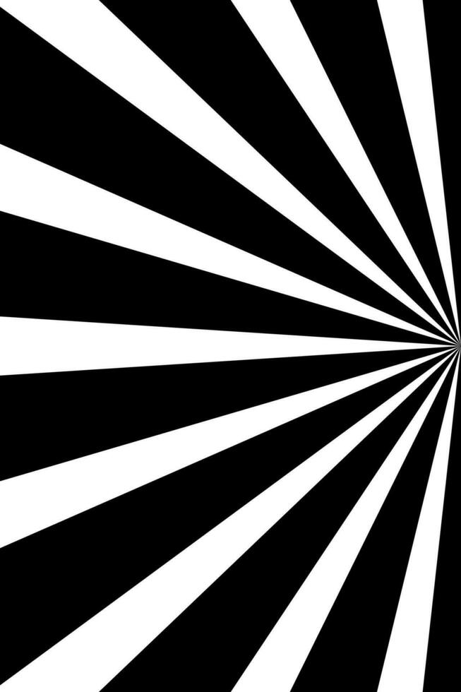 Retro sunburst vector background. Grunge design element. Black and white backdrop
