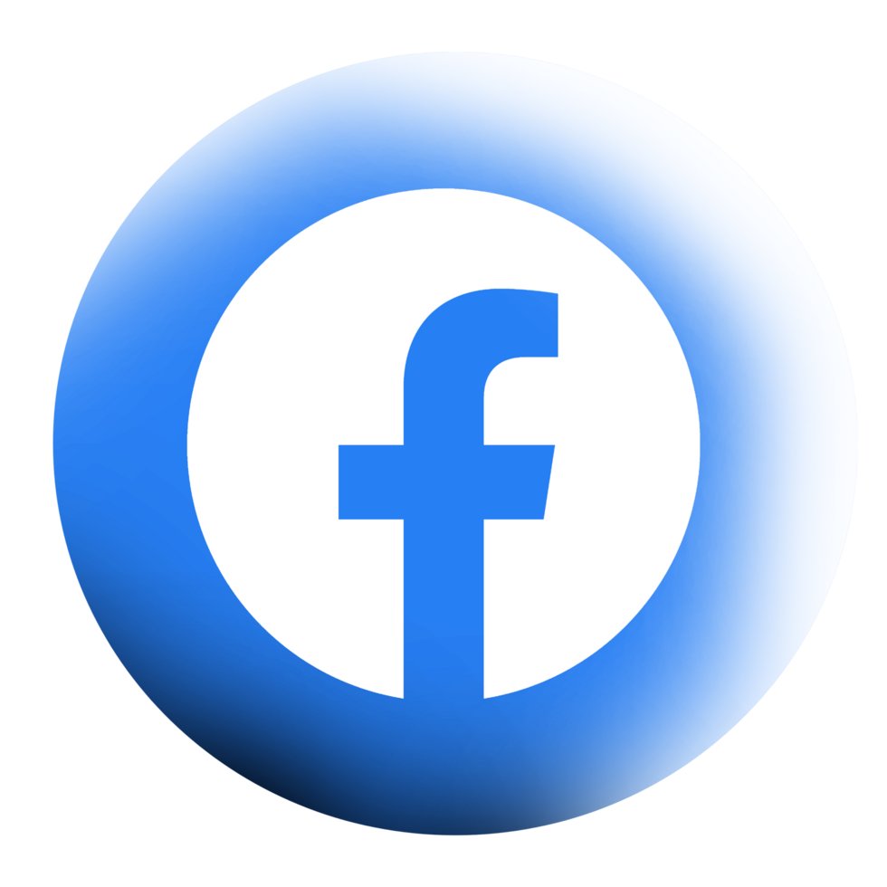 Facebook logo. Social media icon. PNG image