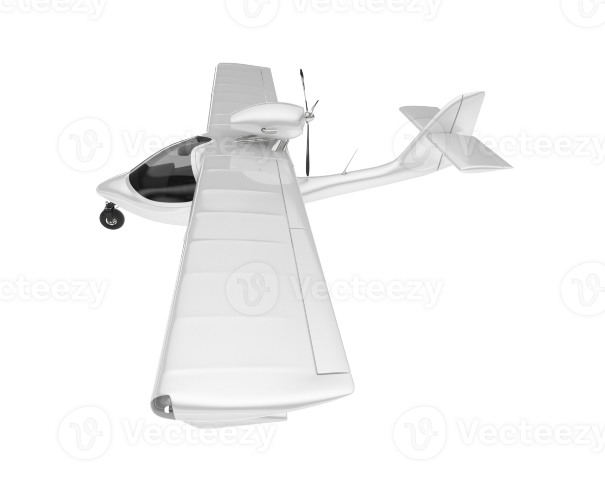 White aircraft isolated on transparent background. 3d rendering - illustration png
