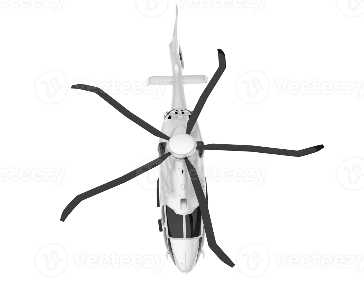 White aircraft isolated on transparent background. 3d rendering - illustration png