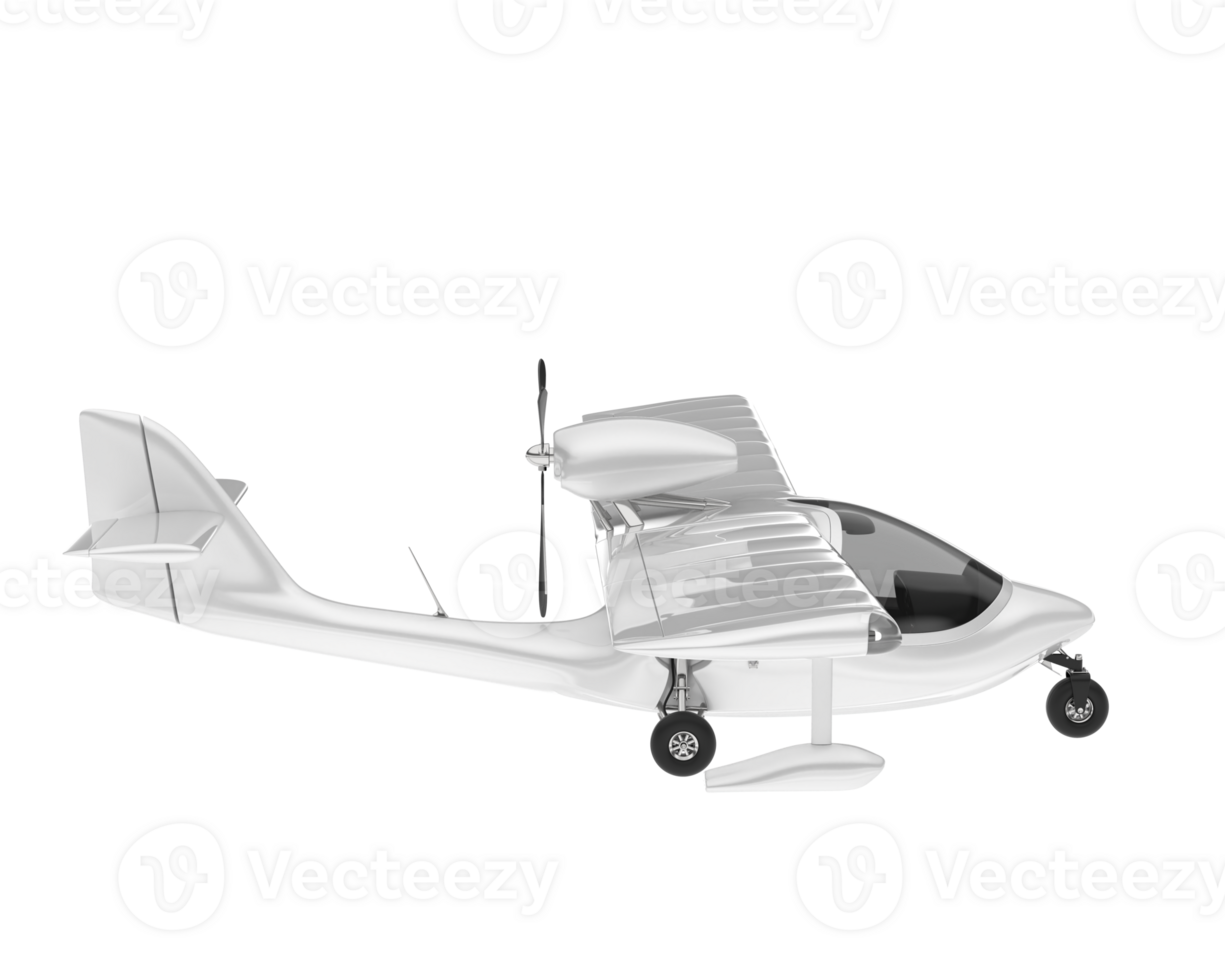 White aircraft isolated on transparent background. 3d rendering - illustration png