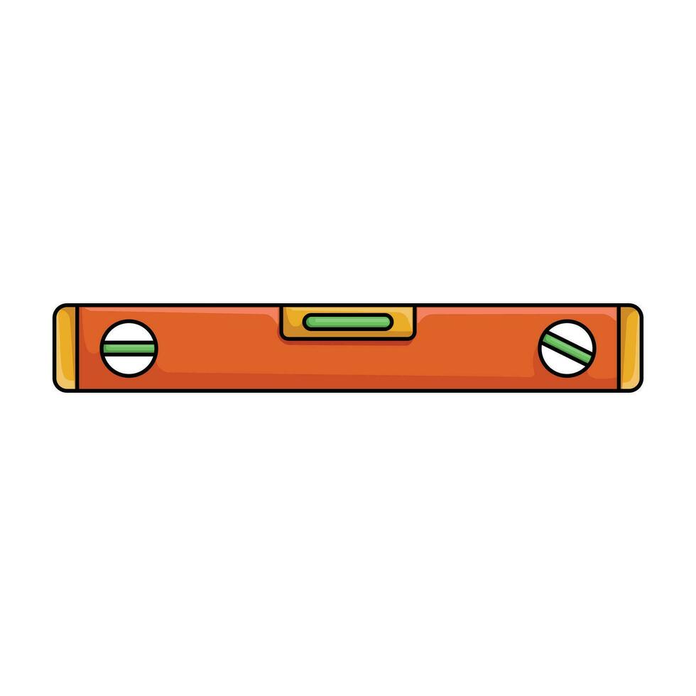 construction level tool icon image vector illustration design orange and yellow