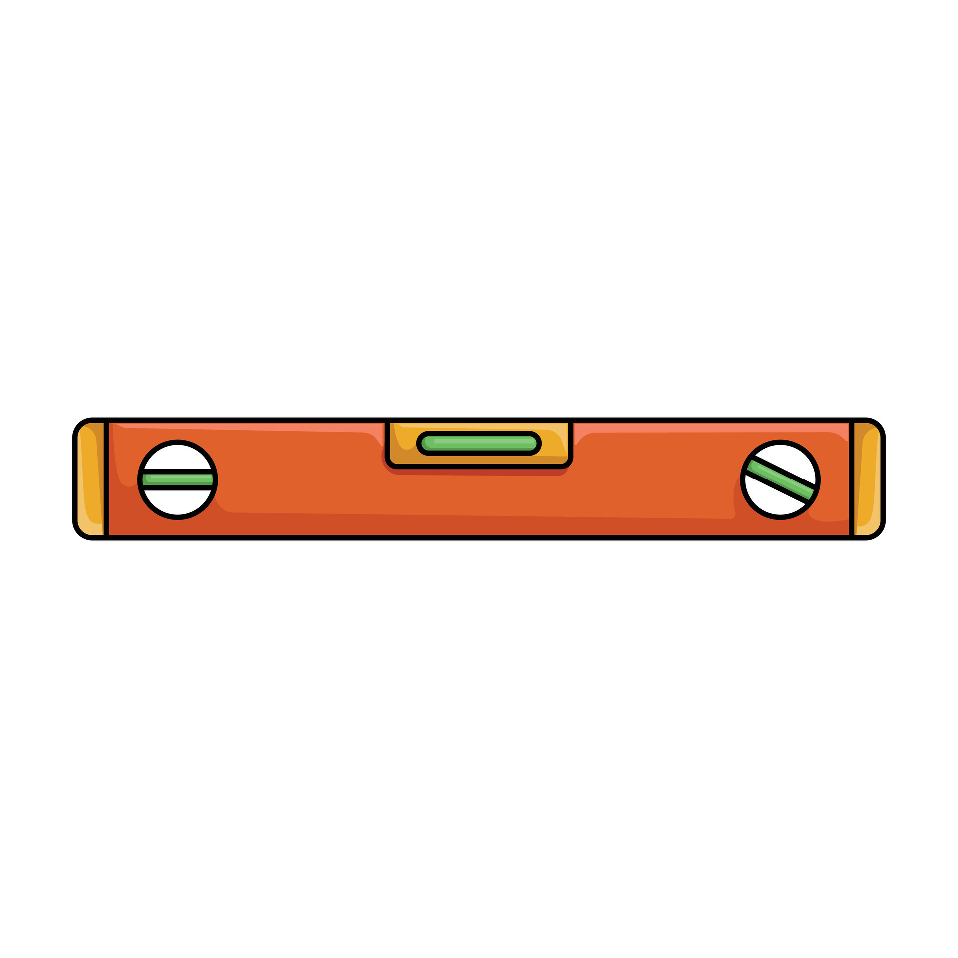 construction level tool icon image vector illustration design orange