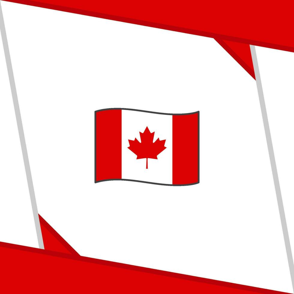 Canadá bandera resumen antecedentes diseño modelo. Canadá independencia día bandera social medios de comunicación correo. Canadá independencia día vector