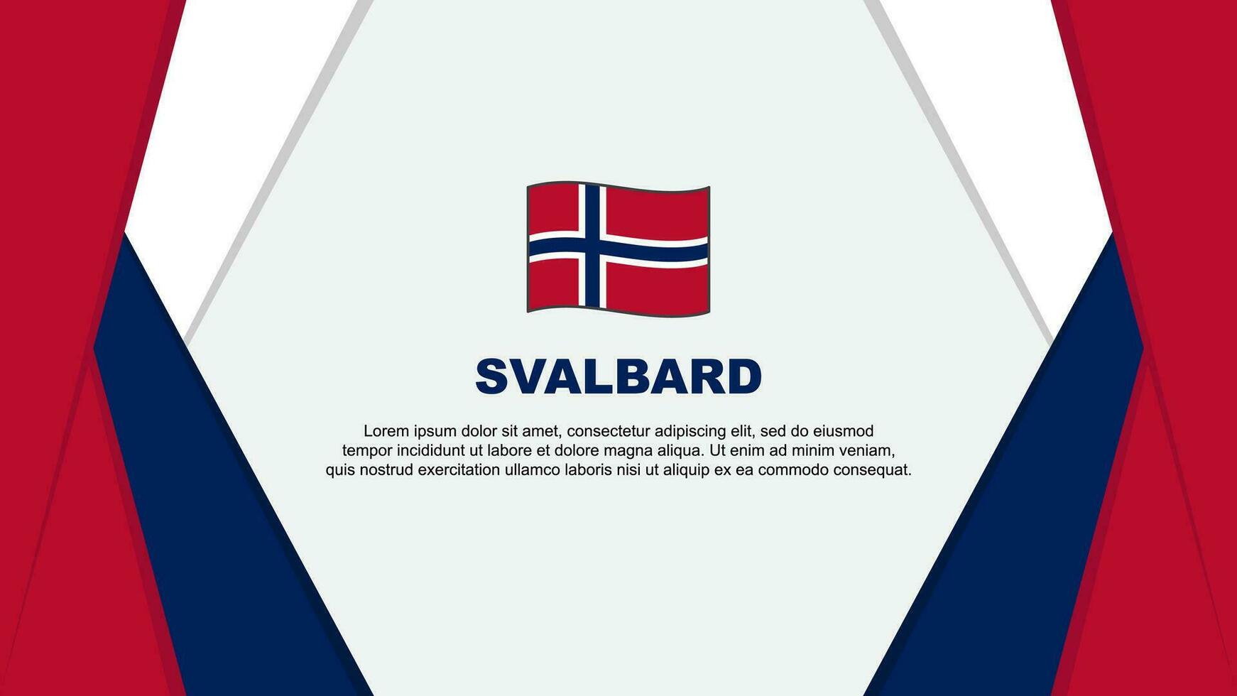 Svalbard Flag Abstract Background Design Template. Svalbard Independence Day Banner Cartoon Vector Illustration. Svalbard Background