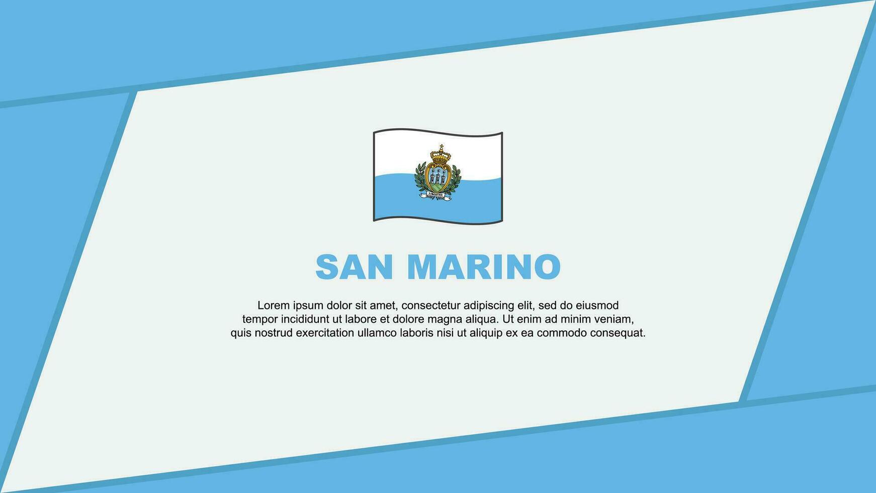 San Marino Flag Abstract Background Design Template. San Marino Independence Day Banner Cartoon Vector Illustration. San Marino Banner