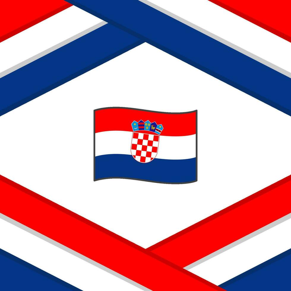 Croatia Flag Abstract Background Design Template. Croatia Independence Day Banner Social Media Post. Croatia Template vector