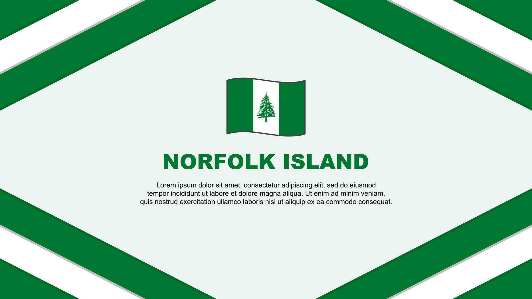 Norfolk Island Flag Abstract Background Design Template. Norfolk Island Independence Day Banner Cartoon Vector Illustration. Norfolk Island Template