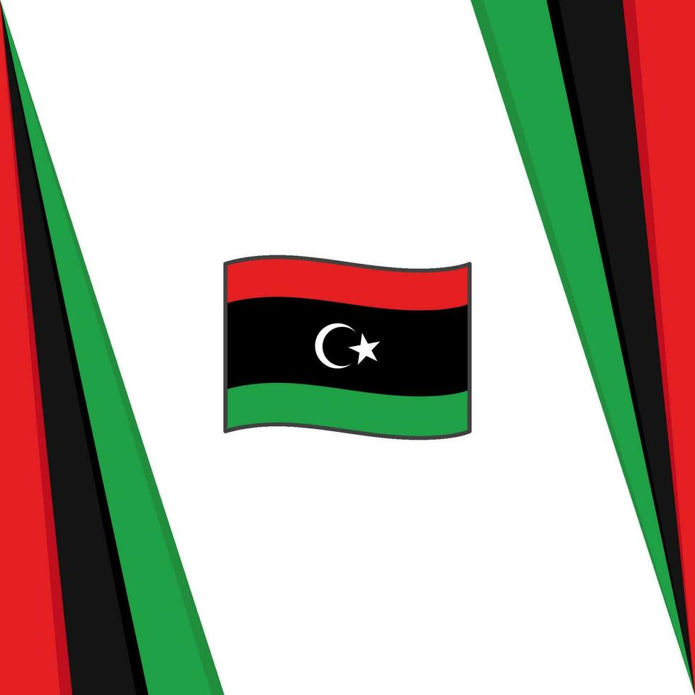 Libya Flag Abstract Background Design Template. Libya Independence Day Banner Social Media Post. Libya Banner vector