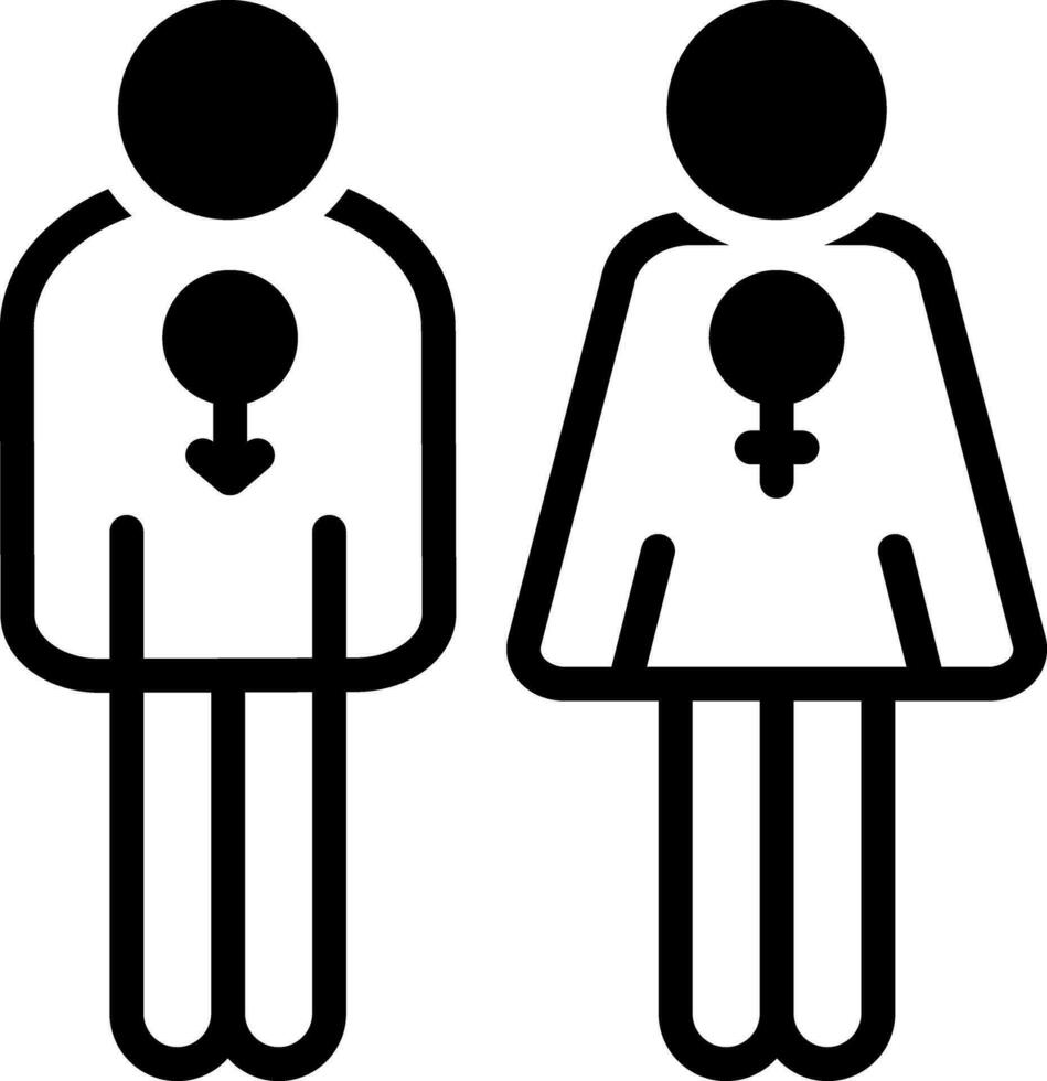 solid icon for gender vector