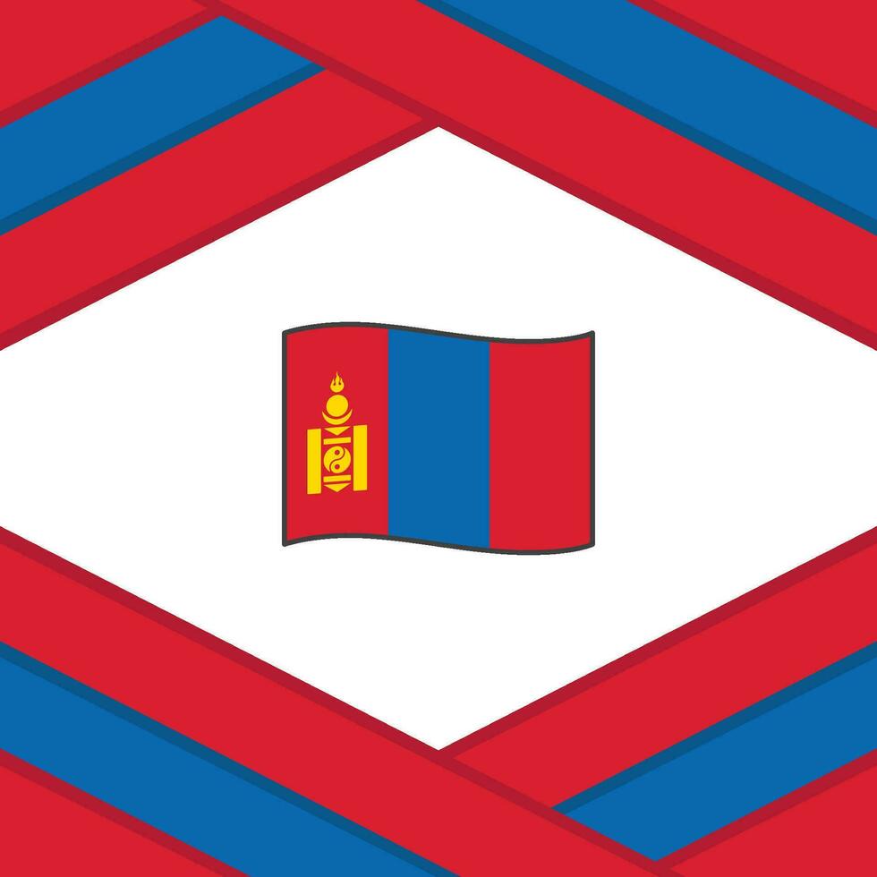 Mongolia Flag Abstract Background Design Template. Mongolia Independence Day Banner Social Media Post. Mongolia Illustration vector
