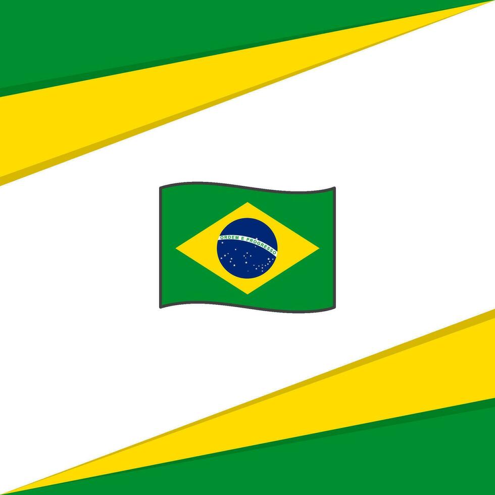 Brazil Flag Abstract Background Design Template. Brazil Independence Day Banner Social Media Post. Brazil Banner vector