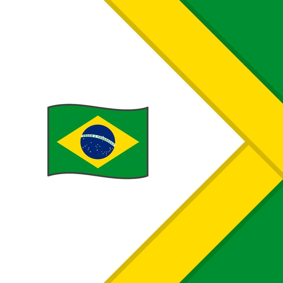 Brazil Flag Abstract Background Design Template. Brazil Independence Day Banner Social Media Post. Brazil Illustration vector