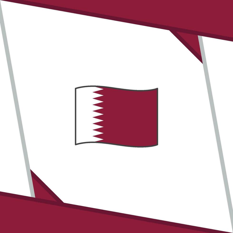 Qatar Flag Abstract Background Design Template. Qatar Independence Day Banner Social Media Post. Qatar Template vector