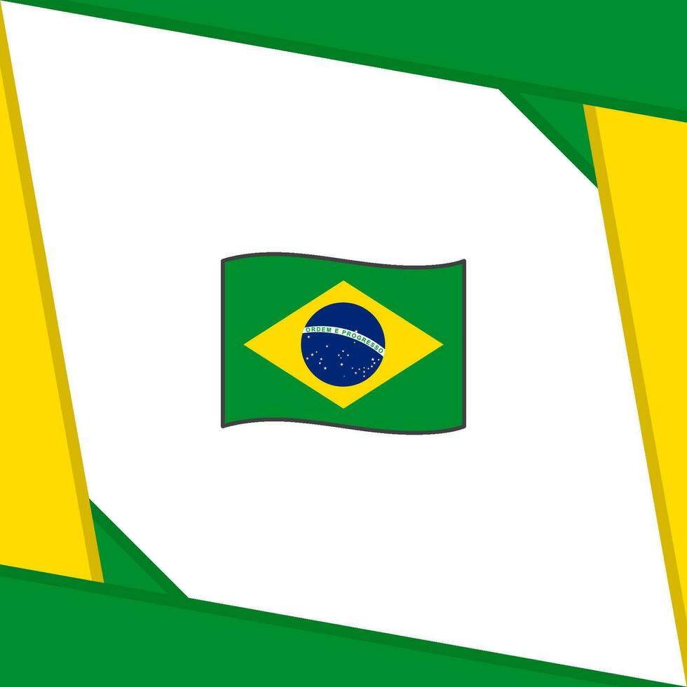 Brasil bandera resumen antecedentes diseño modelo. Brasil independencia día bandera social medios de comunicación correo. Brasil modelo vector
