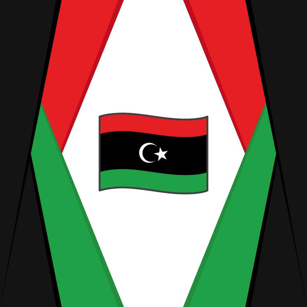 Libya Flag Abstract Background Design Template. Libya Independence Day Banner Social Media Post. Libya Design vector