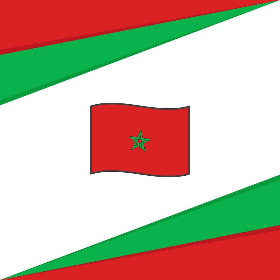 Morocco Flag Abstract Background Design Template. Morocco Independence Day Banner Social Media Post. Morocco Banner vector