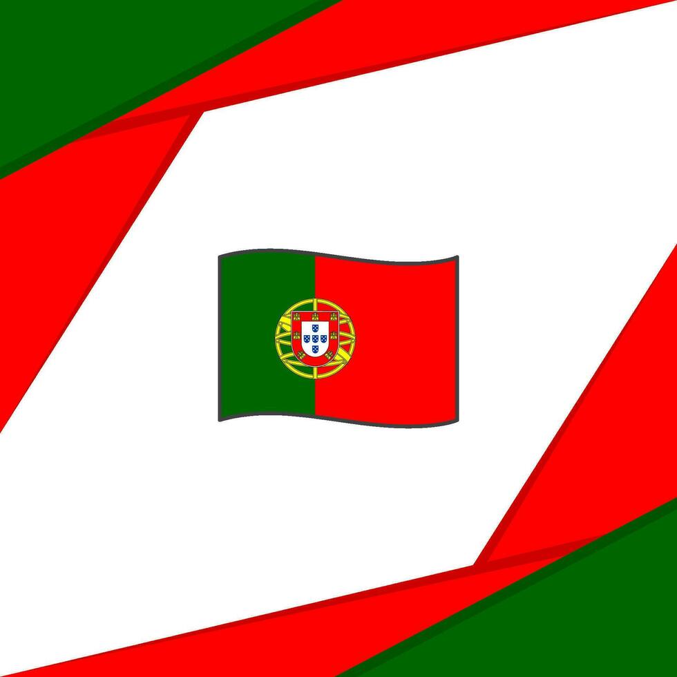 Portugal Flag Abstract Background Design Template. Portugal Independence Day Banner Social Media Post. Portugal Background vector