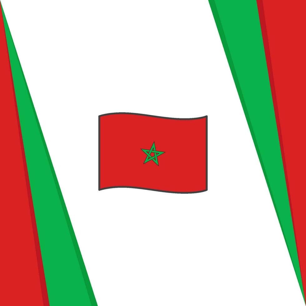 Morocco Flag Abstract Background Design Template. Morocco Independence Day Banner Social Media Post. Morocco Independence Day vector