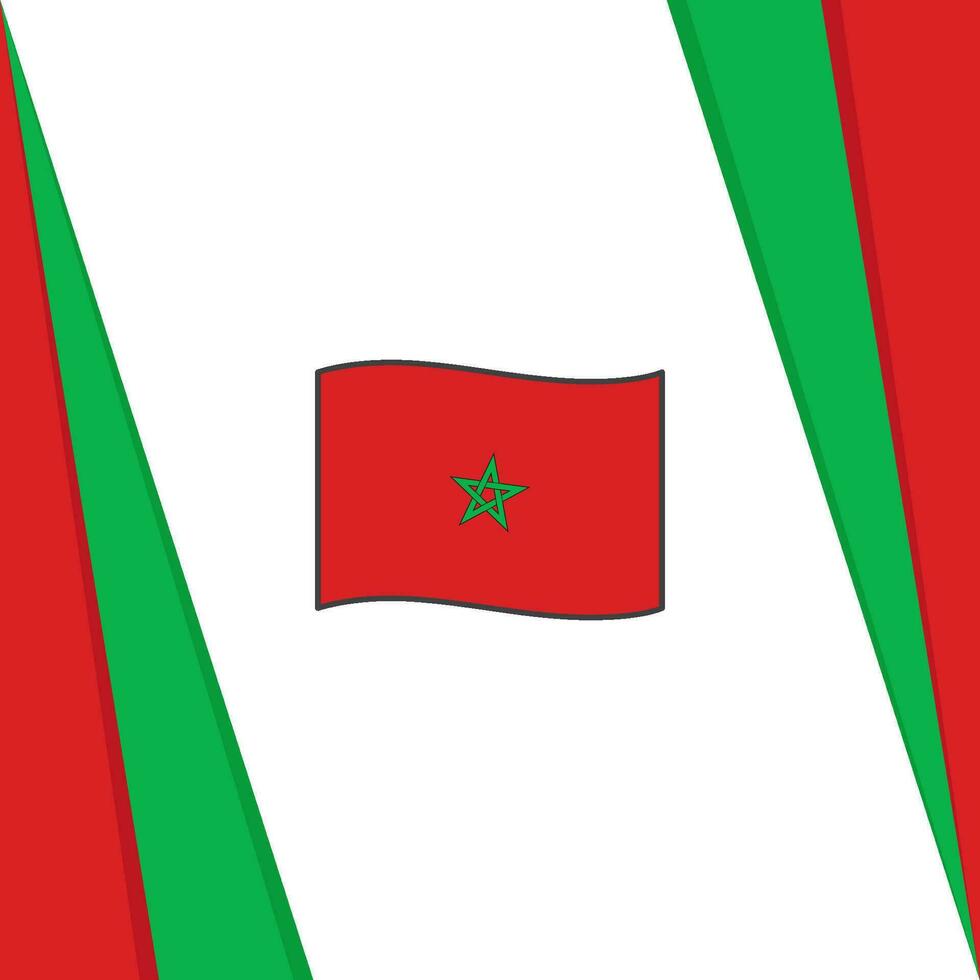 Morocco Flag Abstract Background Design Template. Morocco Independence Day Banner Social Media Post. Morocco Independence Day vector