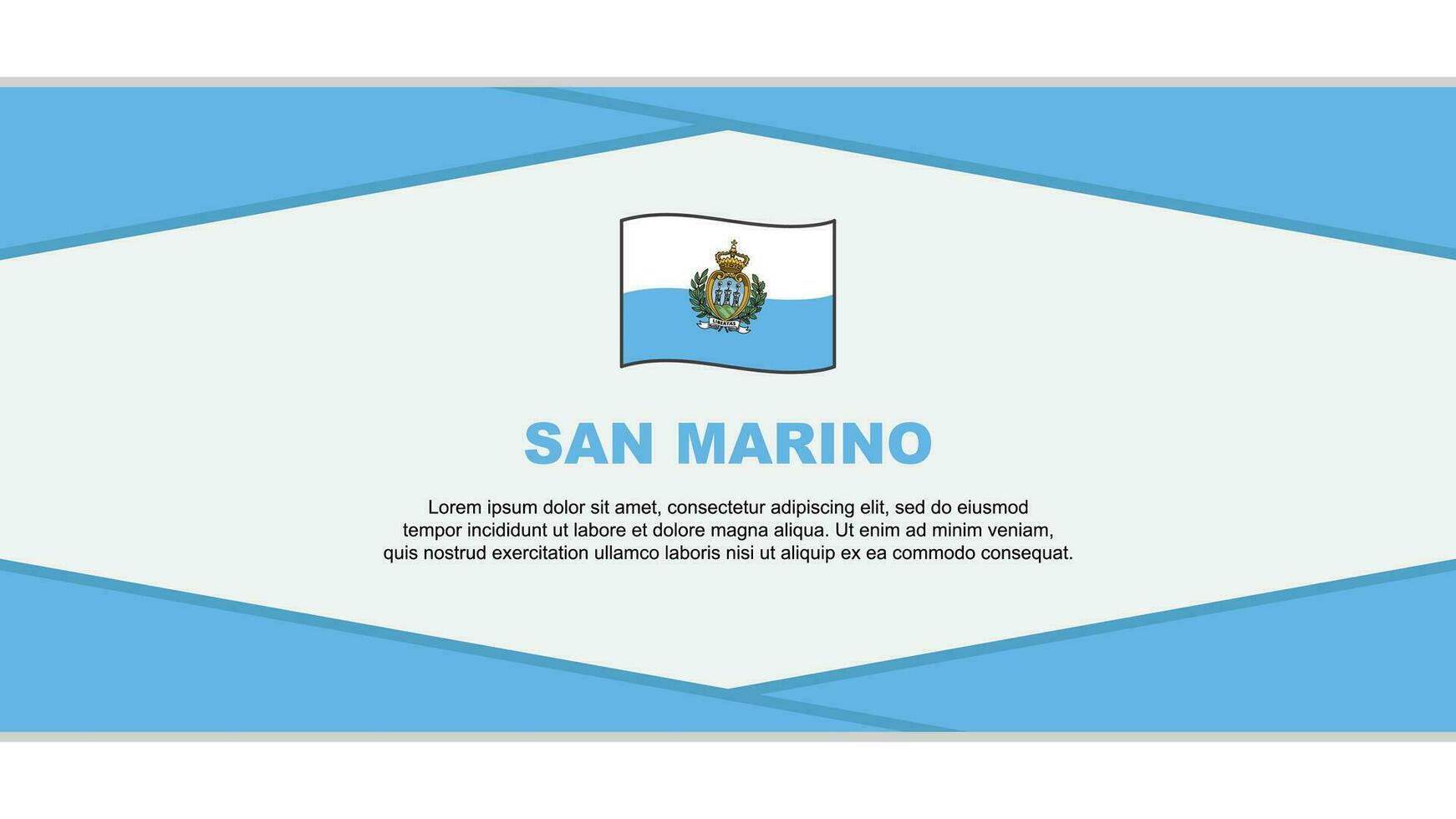 San Marino Flag Abstract Background Design Template. San Marino Independence Day Banner Cartoon Vector Illustration. San Marino Vector