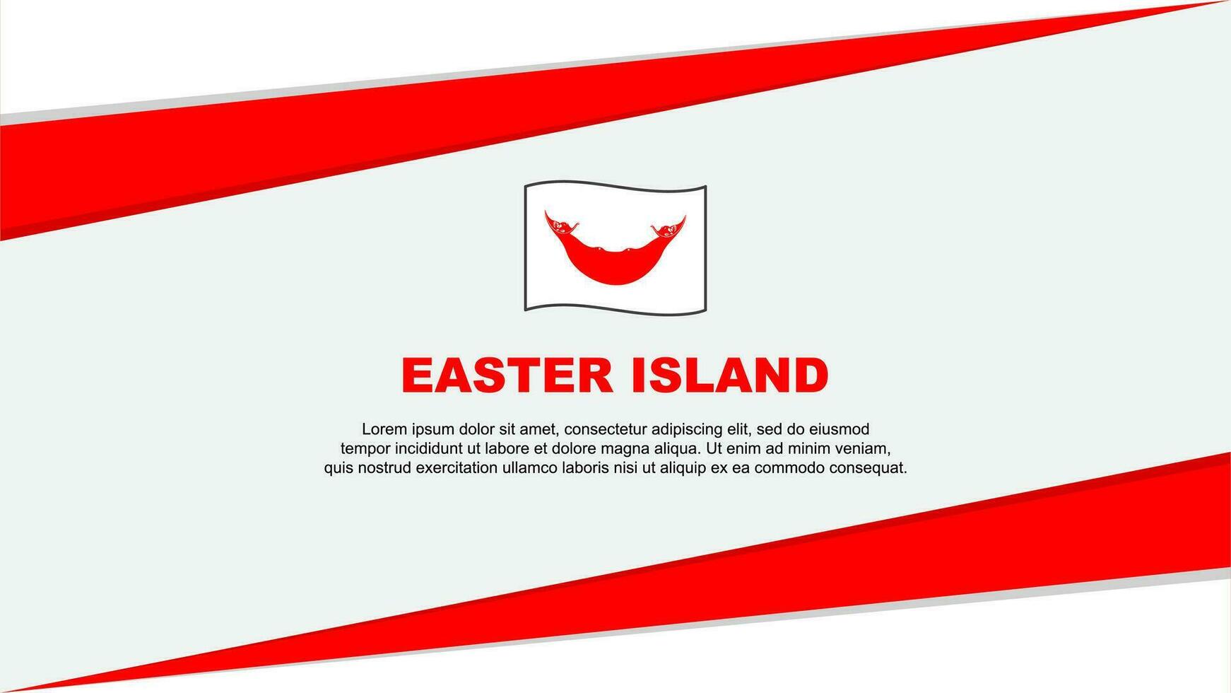 Easter Island Flag Abstract Background Design Template. Easter Island Independence Day Banner Cartoon Vector Illustration. Easter Island Design