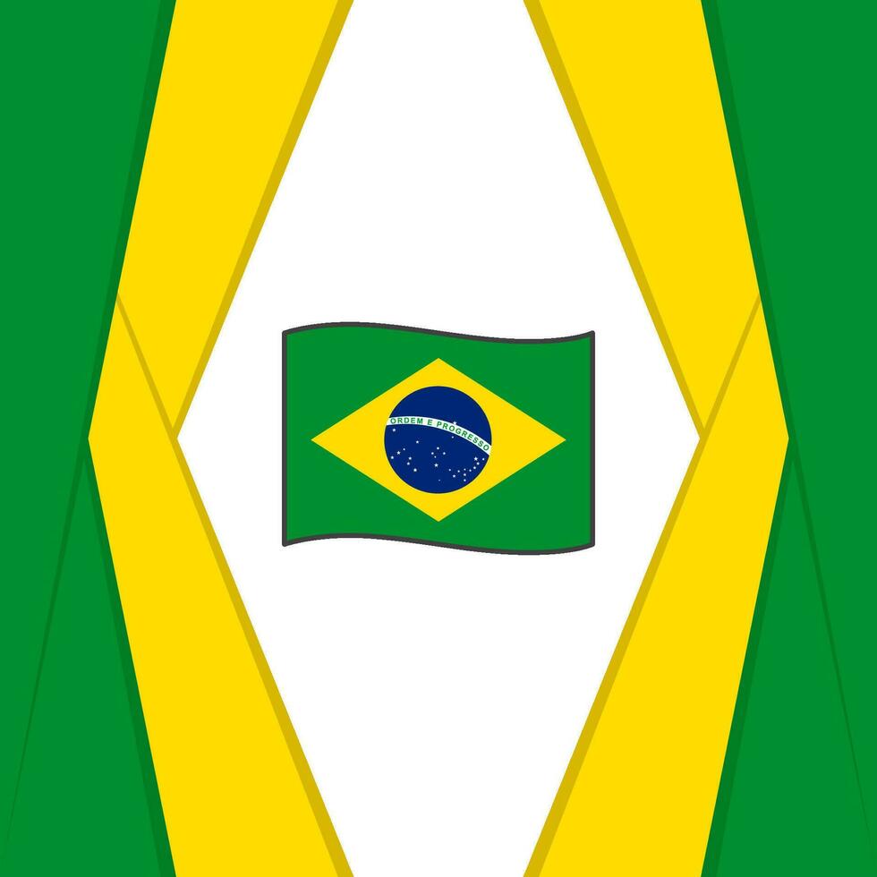 Brazil Flag Abstract Background Design Template. Brazil Independence Day Banner Social Media Post. Brazil Flag vector