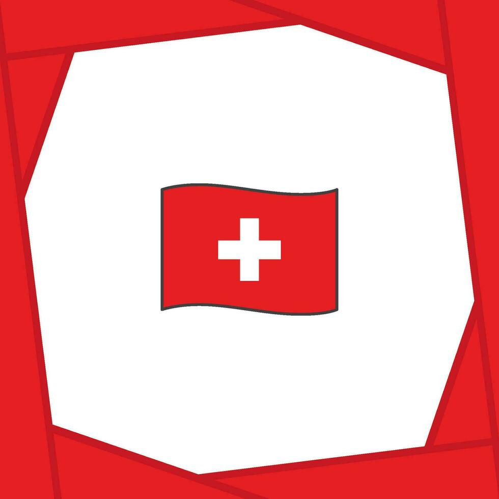 Switzerland Flag Abstract Background Design Template. Switzerland Independence Day Banner Social Media Post. Switzerland Banner vector