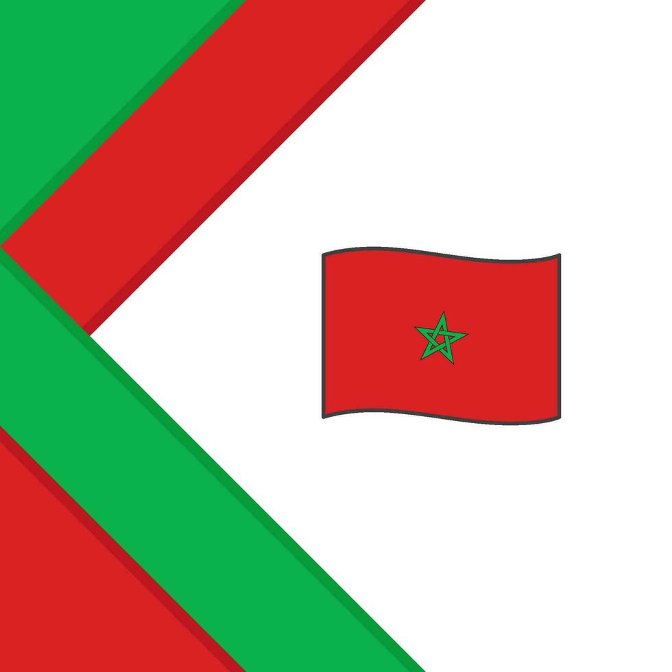 Morocco Flag Abstract Background Design Template. Morocco Independence Day Banner Social Media Post. Morocco Background vector