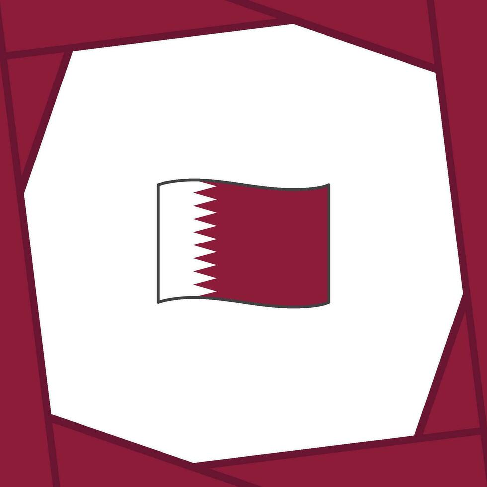 Qatar Flag Abstract Background Design Template. Qatar Independence Day Banner Social Media Post. Qatar Cartoon vector