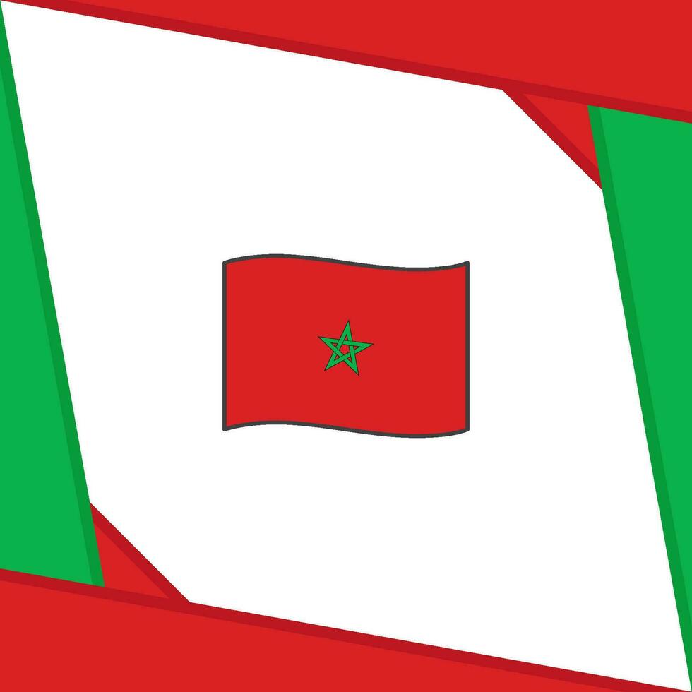 Morocco Flag Abstract Background Design Template. Morocco Independence Day Banner Social Media Post. Morocco Template vector