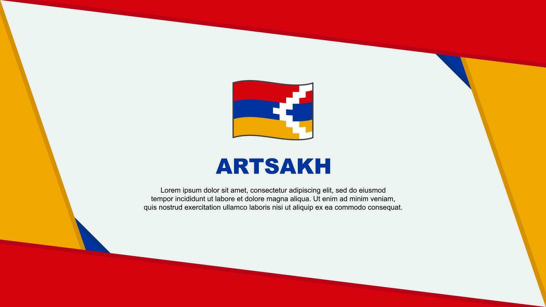 Artsakh Flag Abstract Background Design Template. Artsakh Independence Day Banner Cartoon Vector Illustration. Artsakh Independence Day