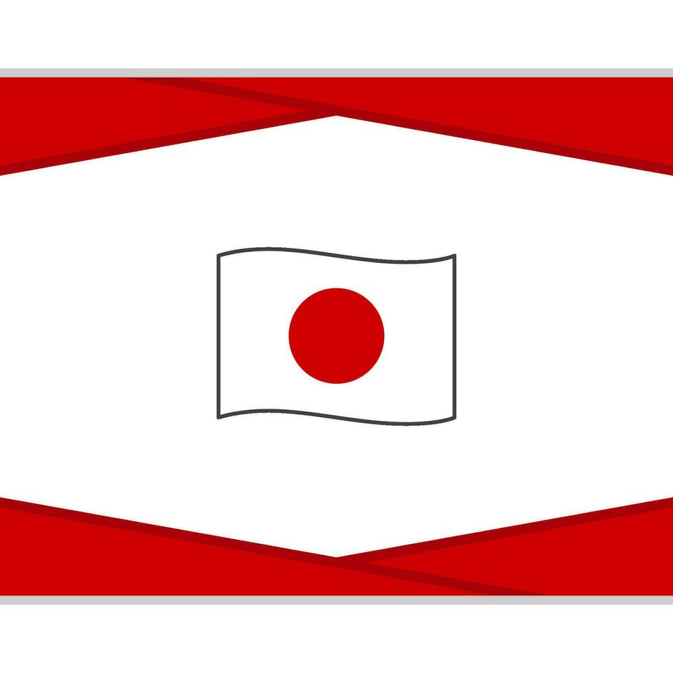 Japan Flag Abstract Background Design Template. Japan Independence Day Banner Social Media Post. Japan Vector