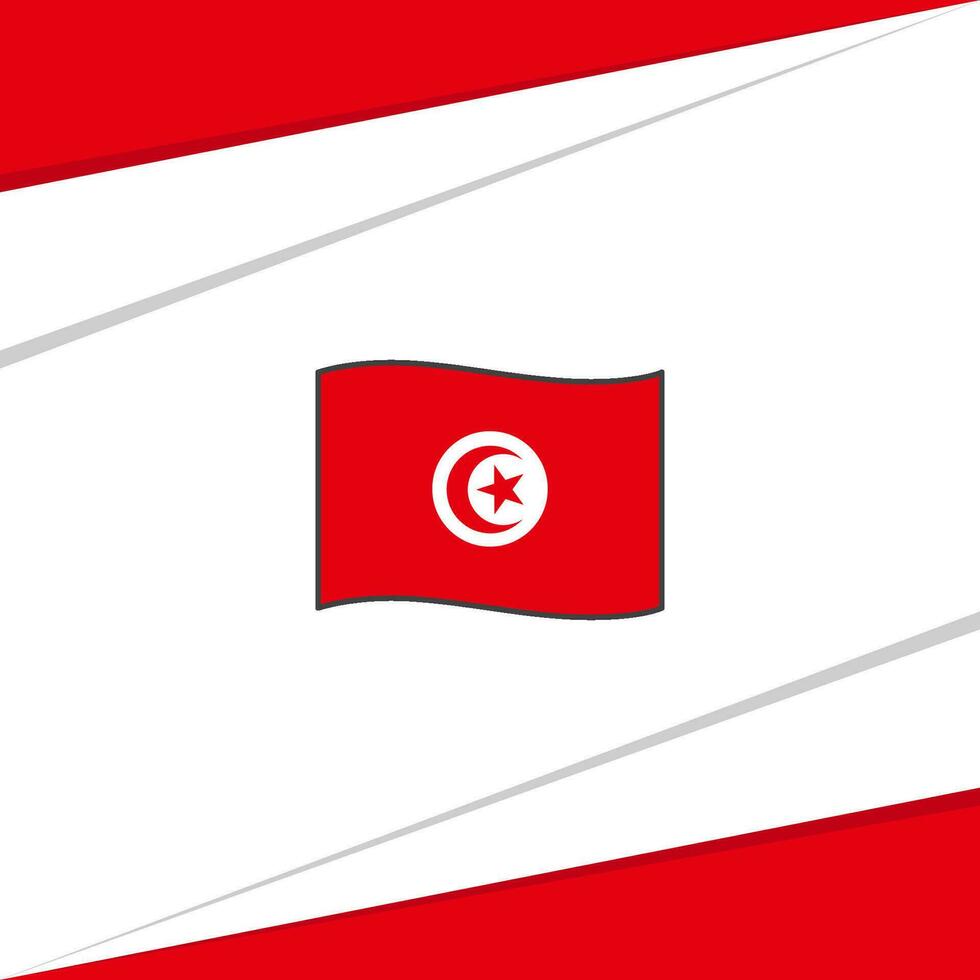 Tunisia Flag Abstract Background Design Template. Tunisia Independence Day Banner Social Media Post. Tunisia Design vector