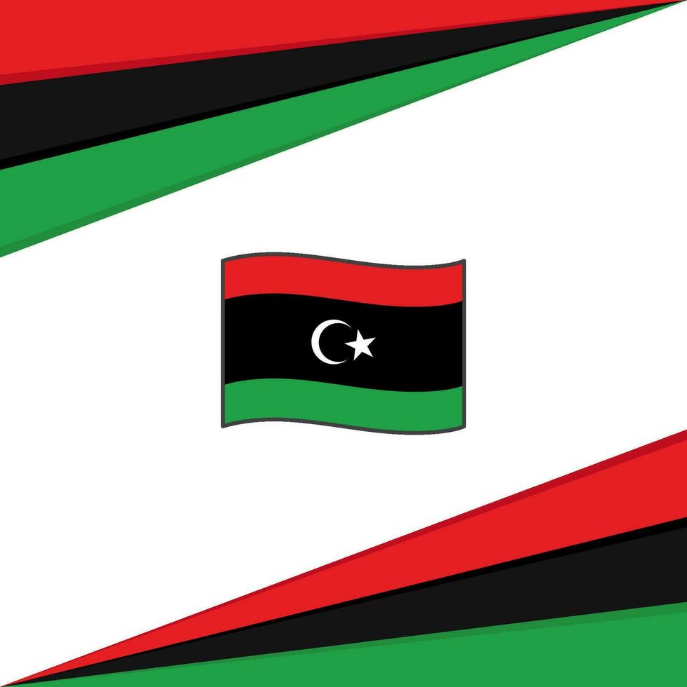 Libya Flag Abstract Background Design Template. Libya Independence Day Banner Social Media Post. Libya Flag vector