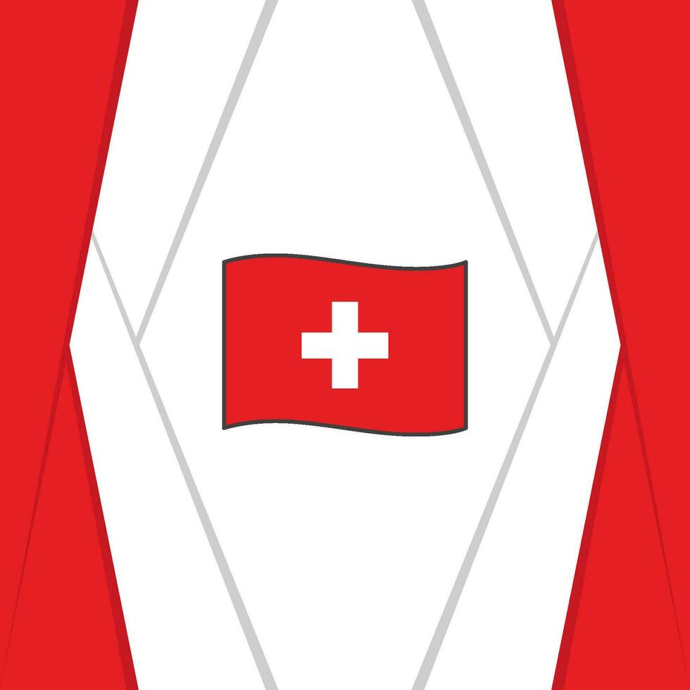 Switzerland Flag Abstract Background Design Template. Switzerland Independence Day Banner Social Media Post. Switzerland Background vector