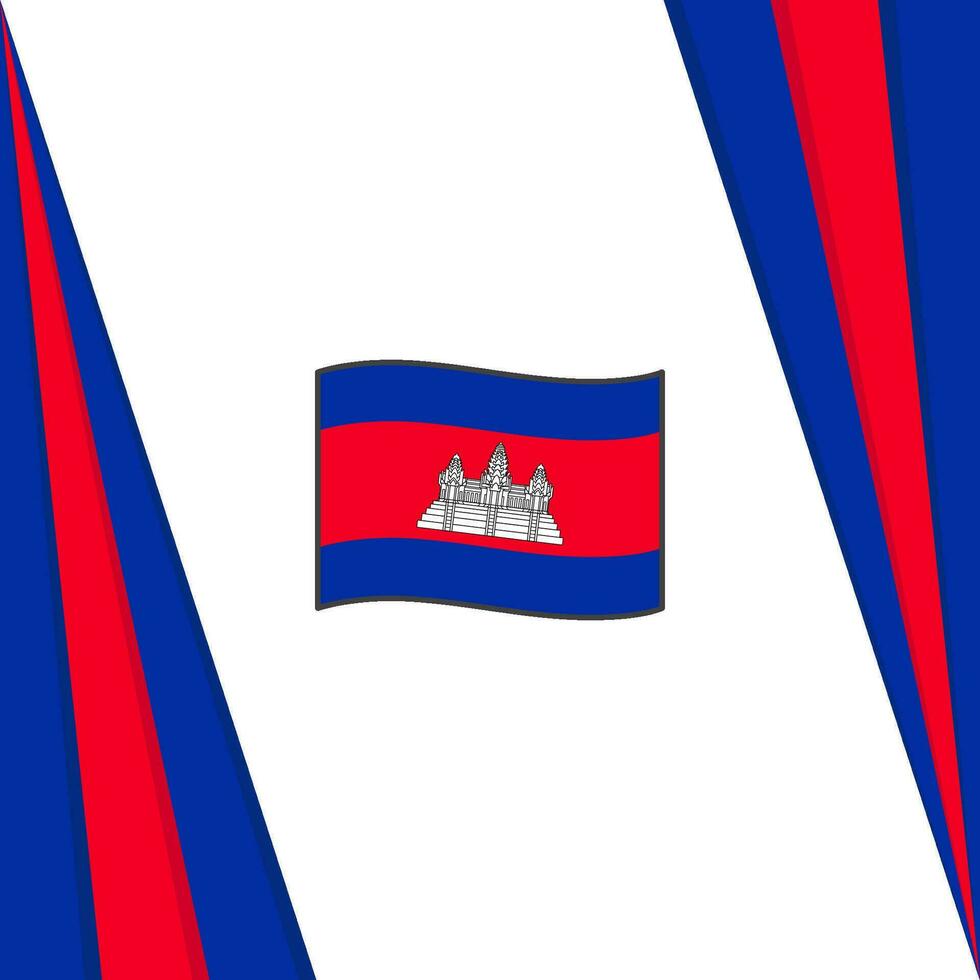 Cambodia Flag Abstract Background Design Template. Cambodia Independence Day Banner Social Media Post. Cambodia Flag vector