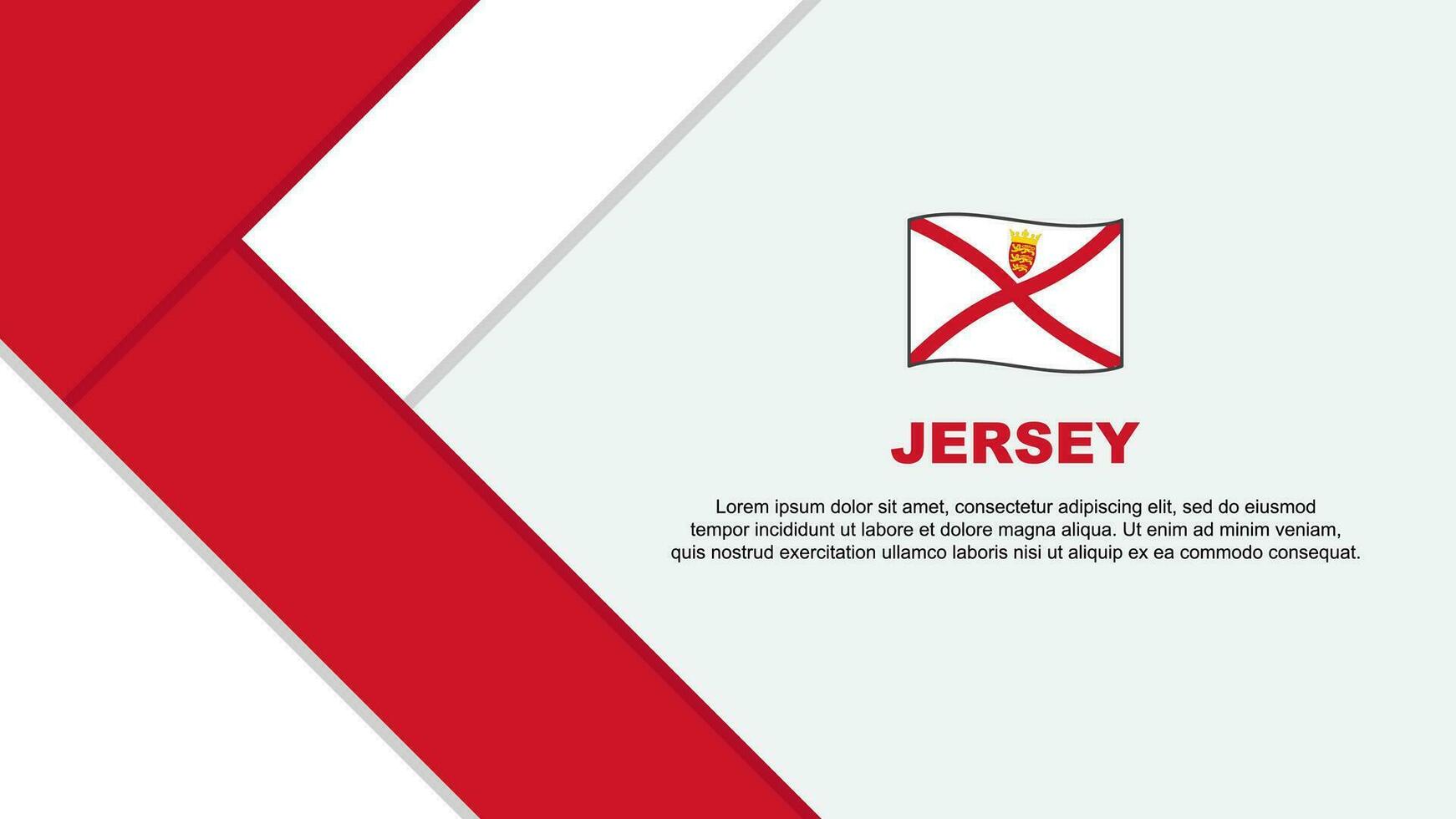 Jersey Flag Abstract Background Design Template. Jersey Independence Day Banner Cartoon Vector Illustration. Jersey Illustration