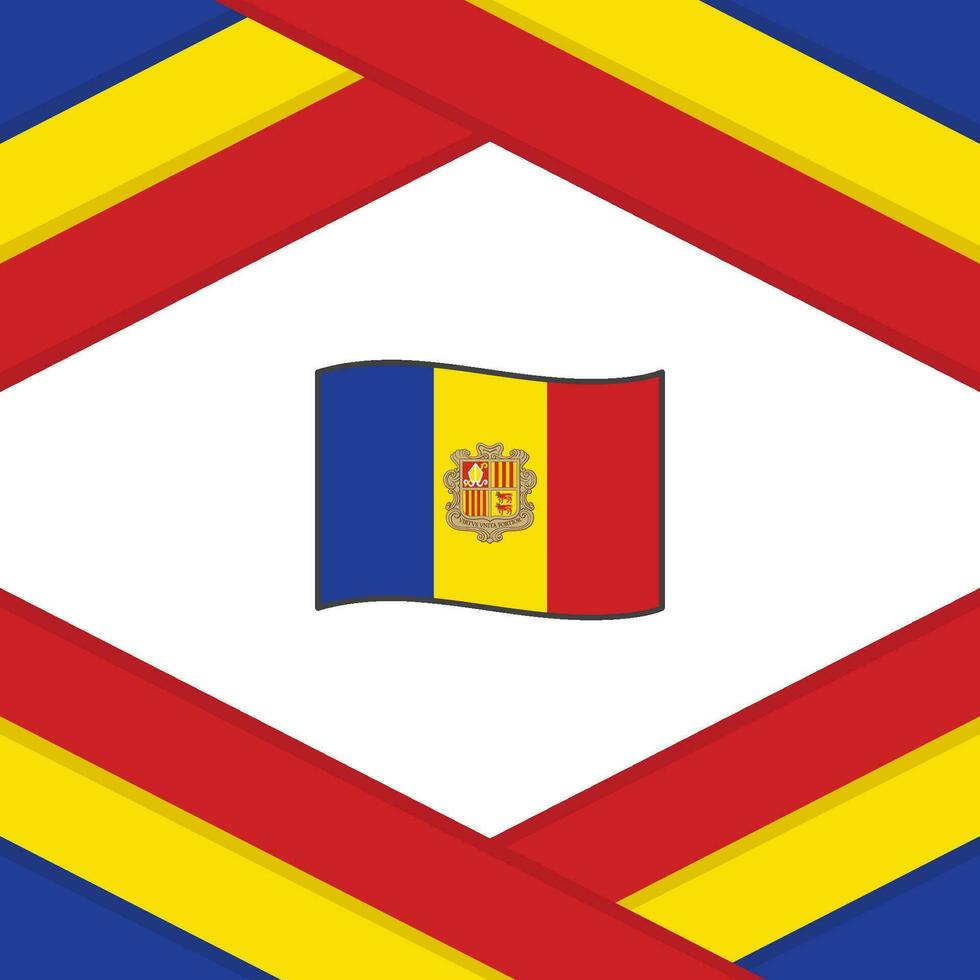 Andorra Flag Abstract Background Design Template. Andorra Independence Day Banner Social Media Post. Andorra Template vector