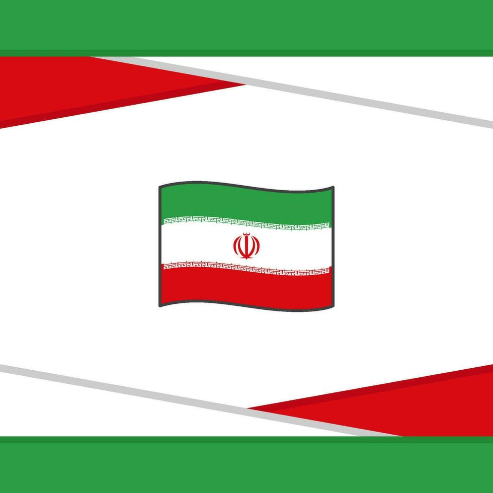 Iran Flag Abstract Background Design Template. Iran Independence Day Banner Social Media Post. Iran Vector