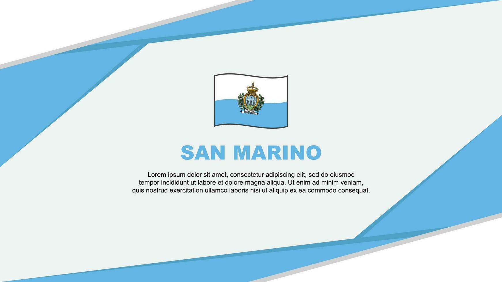 San Marino Flag Abstract Background Design Template. San Marino Independence Day Banner Cartoon Vector Illustration. San Marino