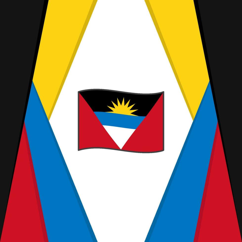 Antigua And Barbuda Flag Abstract Background Design Template. Antigua And Barbuda Independence Day Banner Social Media Post. Antigua And Barbuda Background vector
