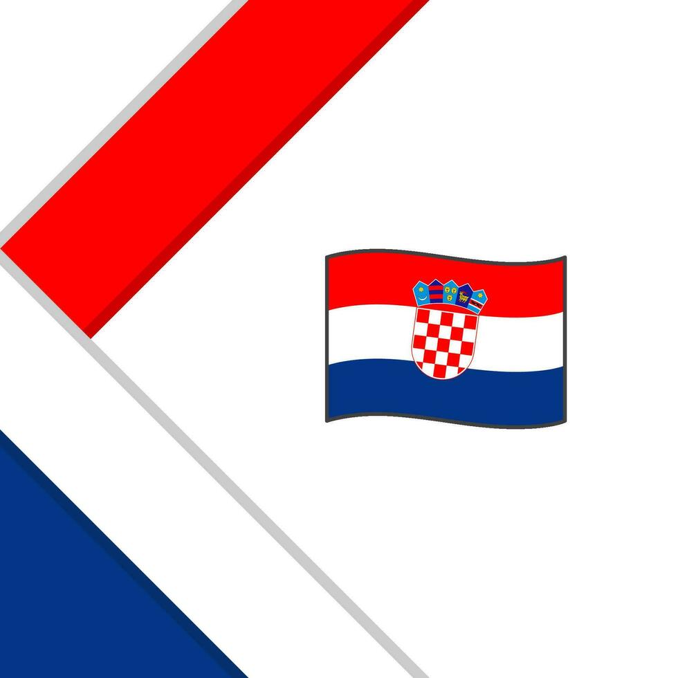 Croatia Flag Abstract Background Design Template. Croatia Independence Day Banner Social Media Post. Croatia Illustration vector