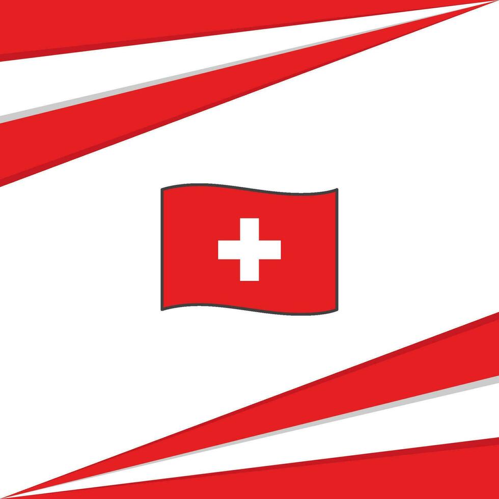 Switzerland Flag Abstract Background Design Template. Switzerland Independence Day Banner Social Media Post. Switzerland Design vector