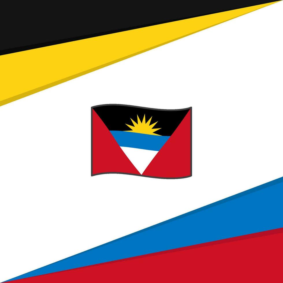 Antigua And Barbuda Flag Abstract Background Design Template. Antigua And Barbuda Independence Day Banner Social Media Post. Antigua And Barbuda Design vector