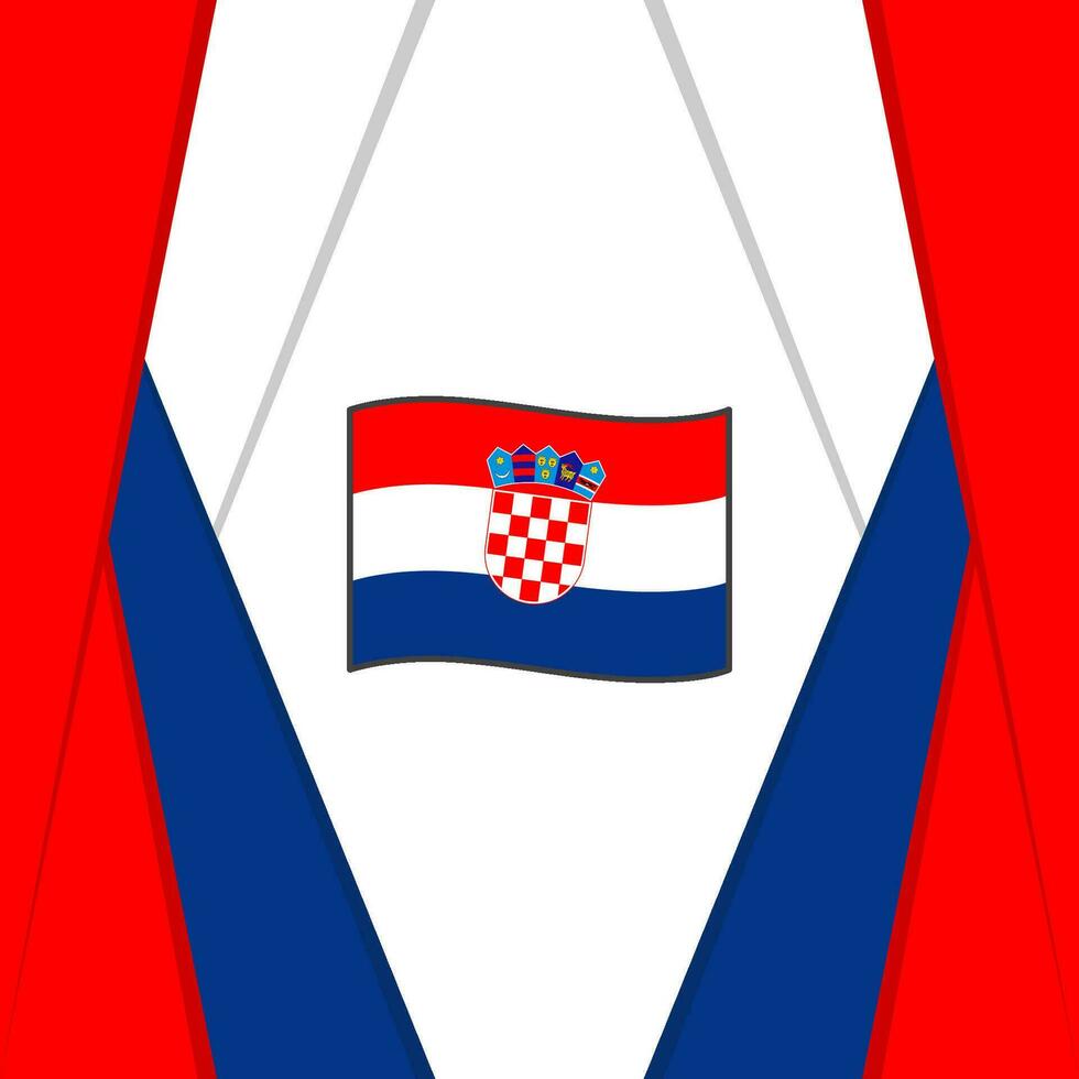 Croatia Flag Abstract Background Design Template. Croatia Independence Day Banner Social Media Post. Croatia Background vector