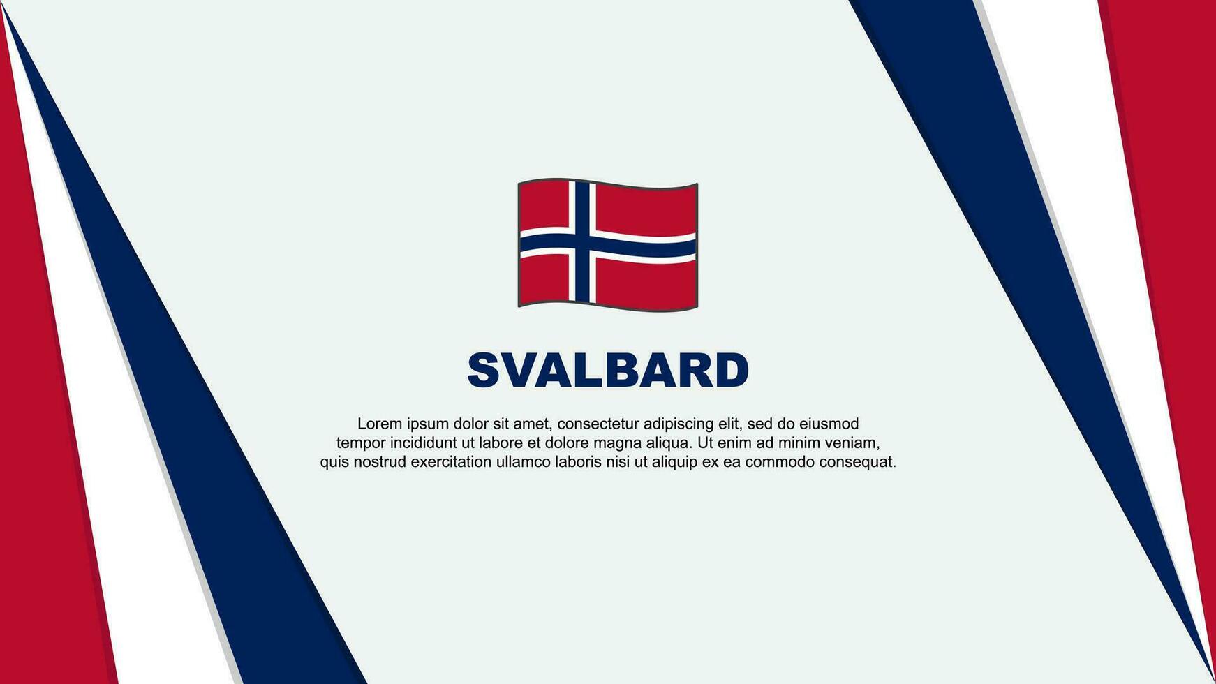 Svalbard Flag Abstract Background Design Template. Svalbard Independence Day Banner Cartoon Vector Illustration. Svalbard Flag
