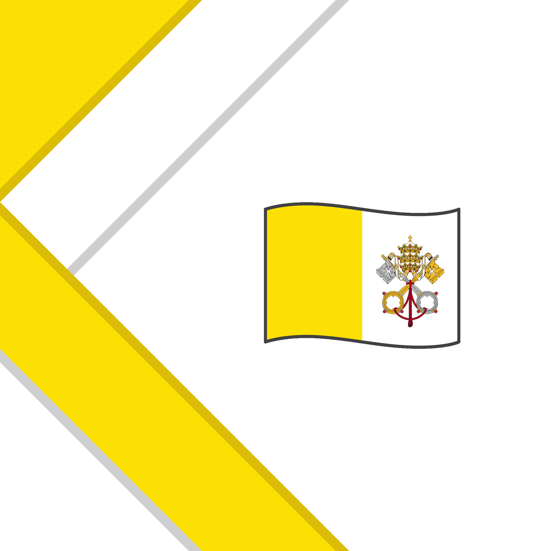 Vaticano ciudad bandera resumen antecedentes diseño modelo. Vaticano