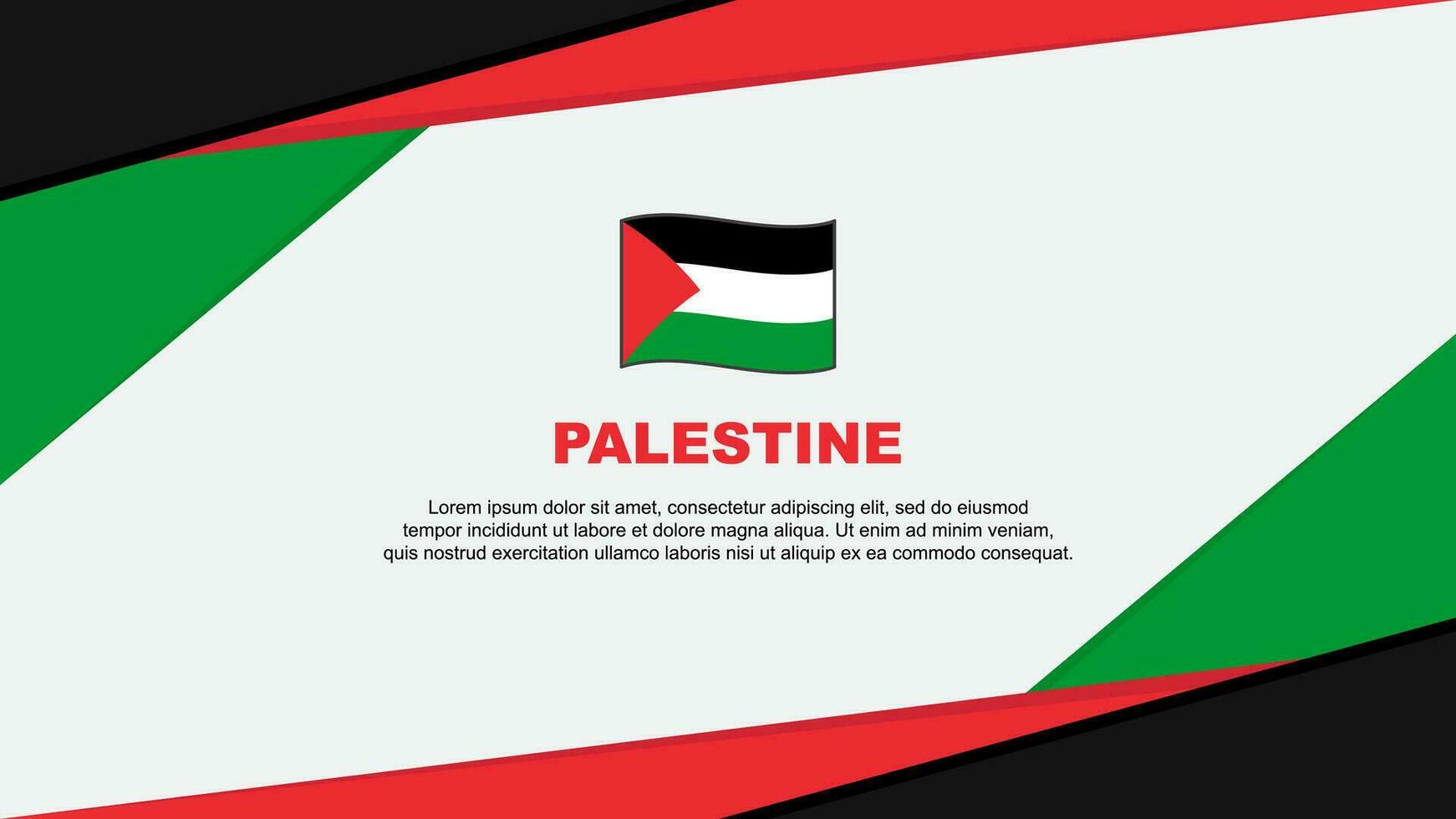 Palestine Flag Abstract Background Design Template. Palestine Independence Day Banner Cartoon Vector Illustration. Palestine