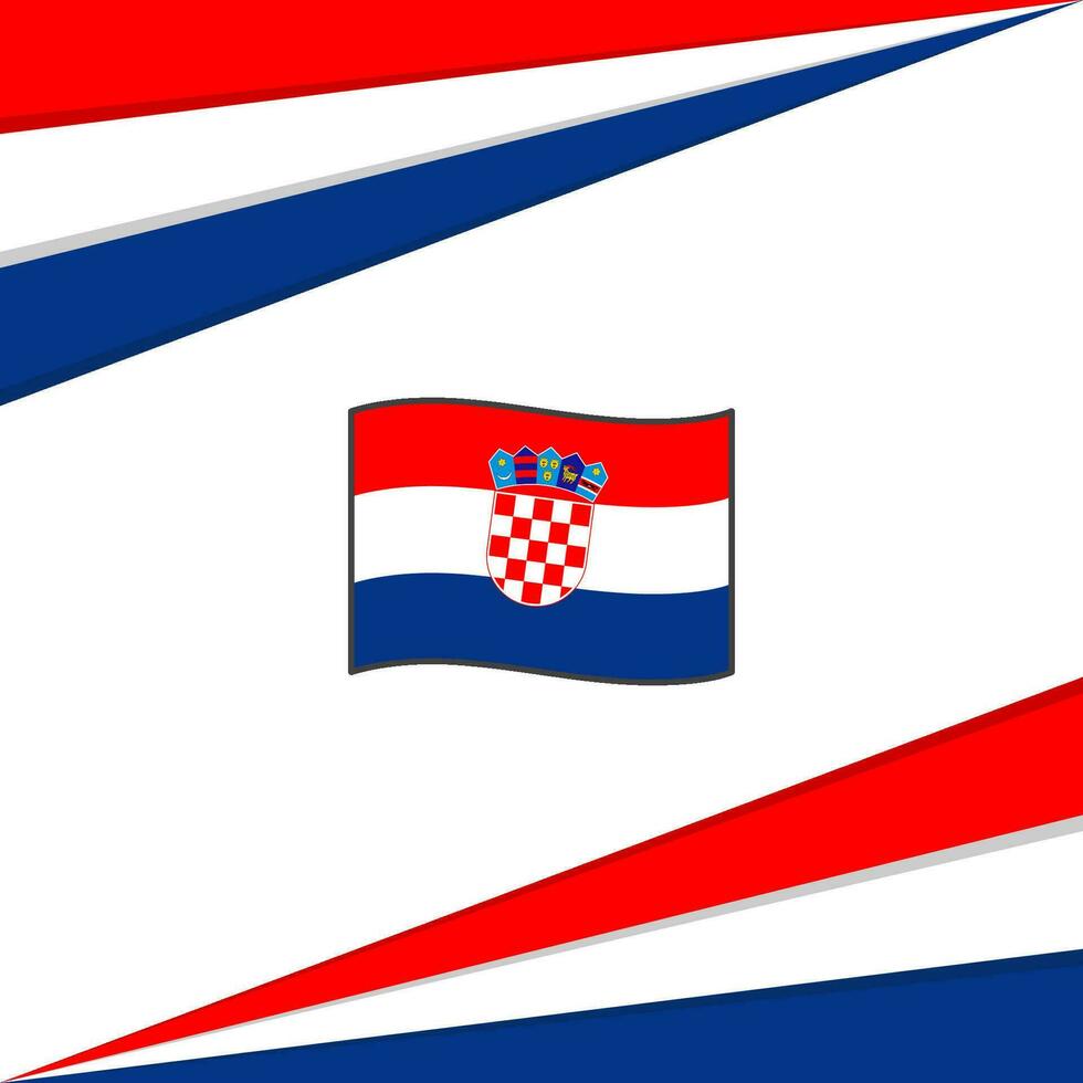 Croatia Flag Abstract Background Design Template. Croatia Independence Day Banner Social Media Post. Croatia Design vector